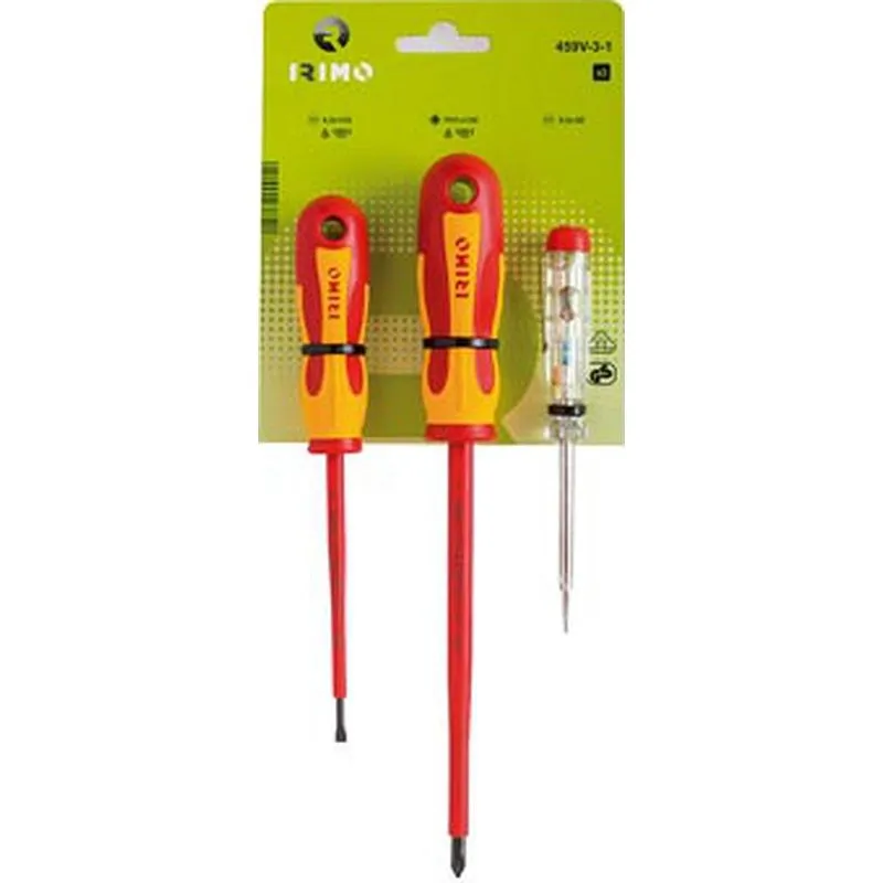 Compra Destornillador aislado juego 3 piezas 1 plano+1 ph+1 neon IRIMO 459V-3-1 al mejor precio