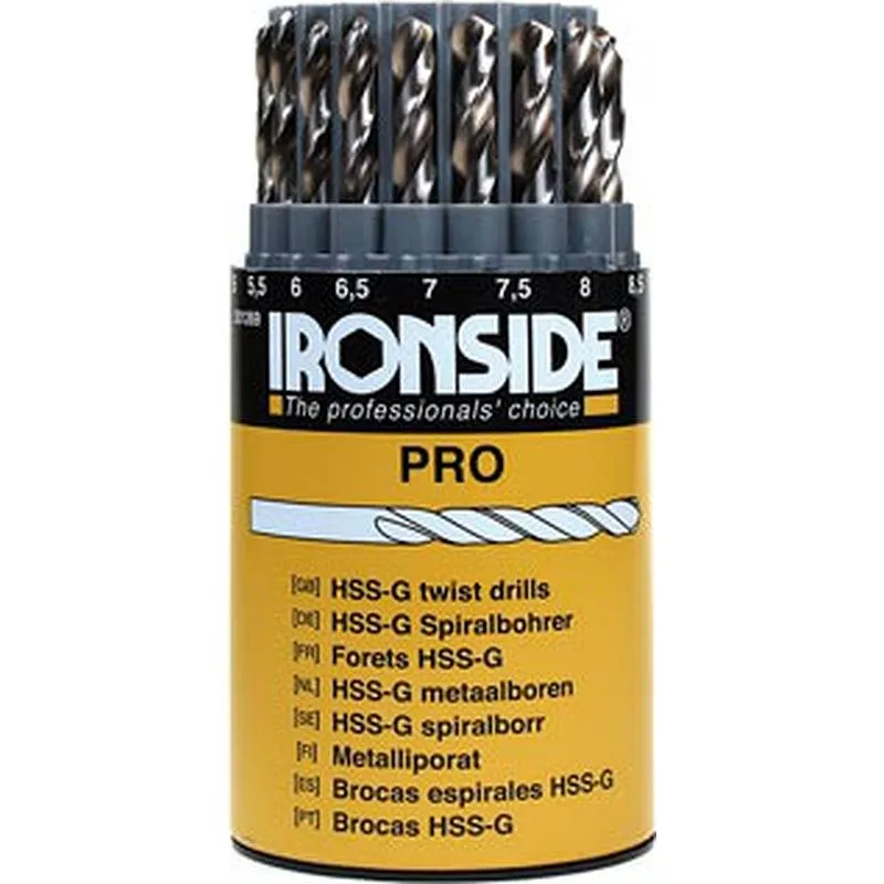 Compra BROCA PARA METAL HSS PROFESIONAL DIN 338 JUEGO DE 19 PIEZAS. diametro 1 A 10 MM IRONSIDE 201269 al mejor precio