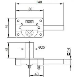 Compra Cerrojo 19/80 pasador con boton interior niquel YALE 19HN al mejor precio