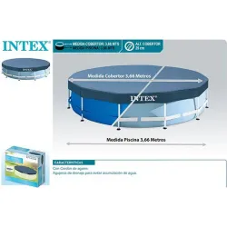 COBERTOR DE INVIERNO PARA PISCINA REDONDA METAL FRAME INTEX diametro 366 CM INTEX 50967