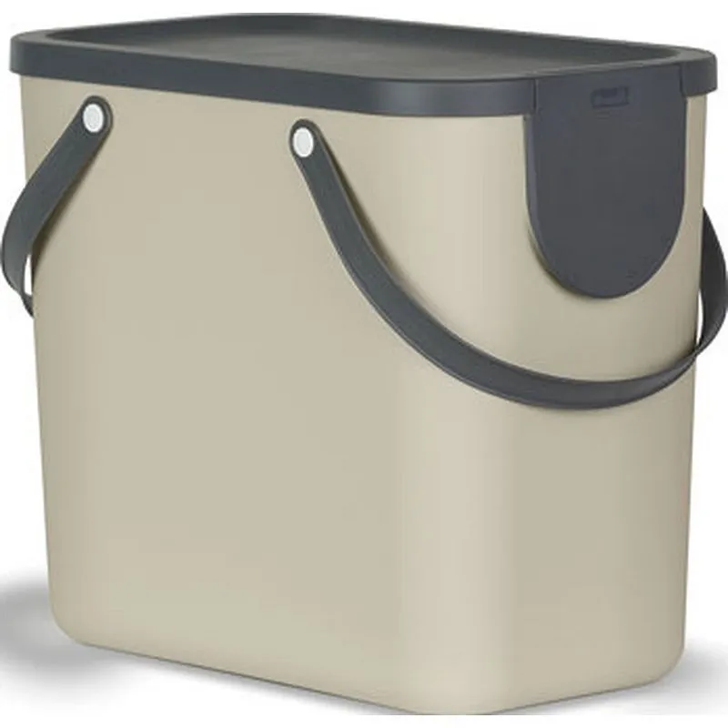Compra CUBO RECICLAJE APILABLE ALBULA 25 L - BEIGE 249002 al mejor precio