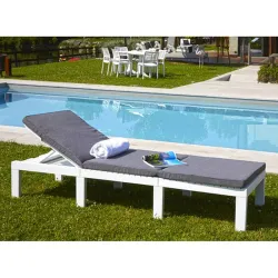 Compra TUMBONA RESINA CON COJIN HAITI BLANCO PROGARDEN 119802 al mejor precio