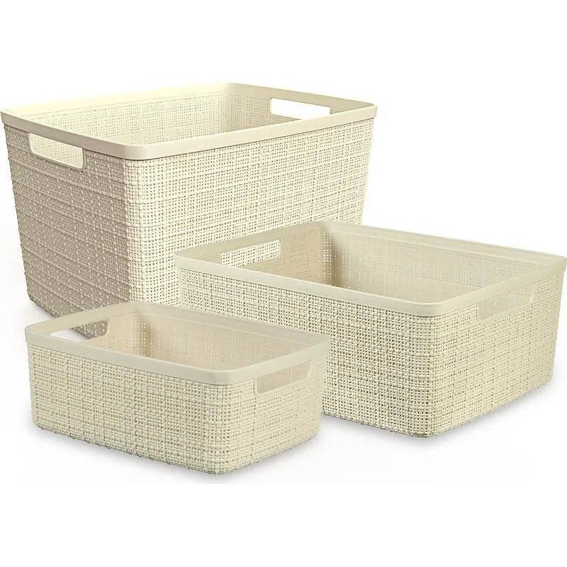 Compra Cesta rectangular jute 20l pimienta 36x28x23 cm CURVER 245708 al mejor precio