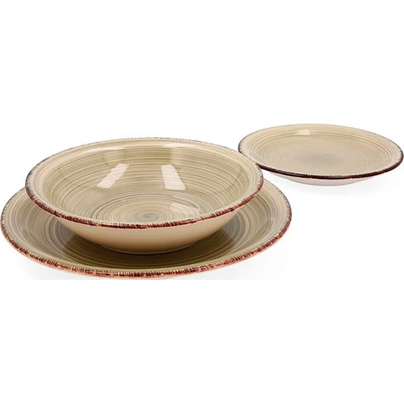 Compra VAJILLA 18 PZAS GRES NATURA TIERRA VERDE NON 7407074 al mejor precio