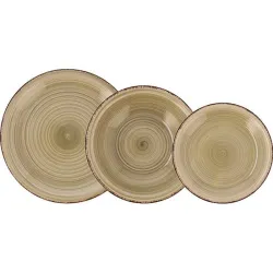 Compra VAJILLA 18 PZAS GRES NATURA TIERRA VERDE NON 7407074 al mejor precio