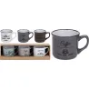 Taza cafe stoneware set 3 pzas 10 cl - surtido gris NON Q80000010