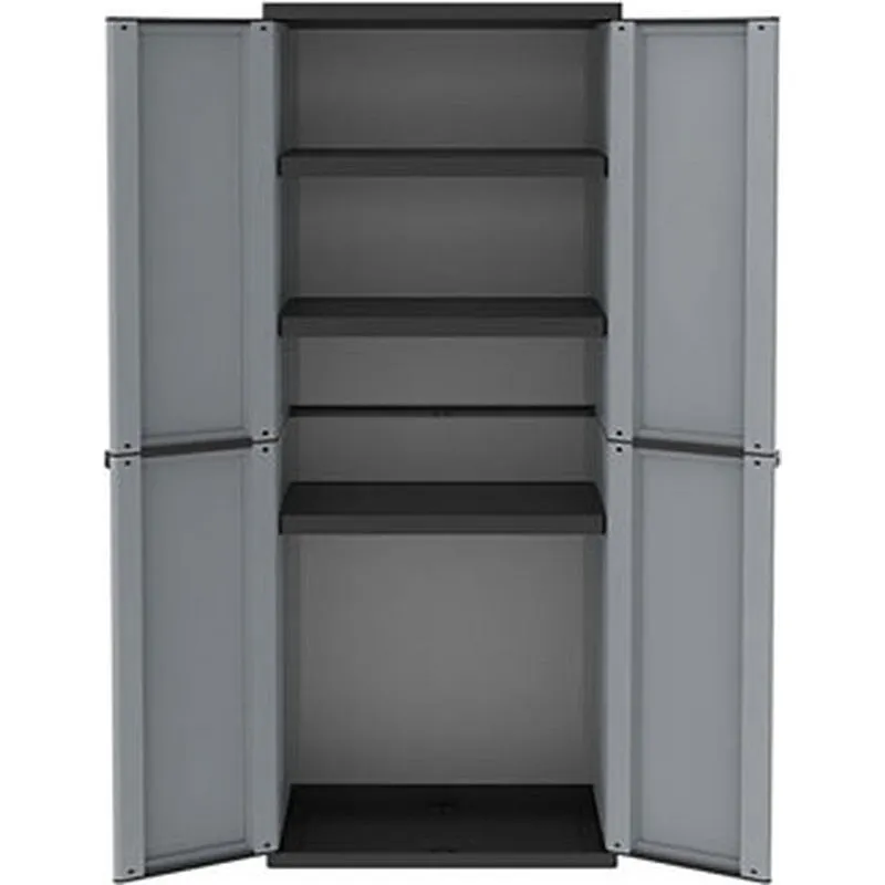 Compra ARMARIO RESINA ALTO 2 PUERTAS J-LINE 163,5 X 68 X 37,5 CM TERRY 1002820 al mejor precio