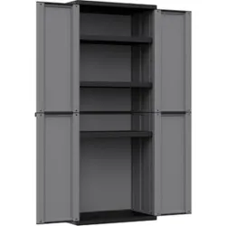 Compra ARMARIO RESINA ALTO 2 PUERTAS J-LINE 163,5 X 68 X 37,5 CM TERRY 1002820 al mejor precio