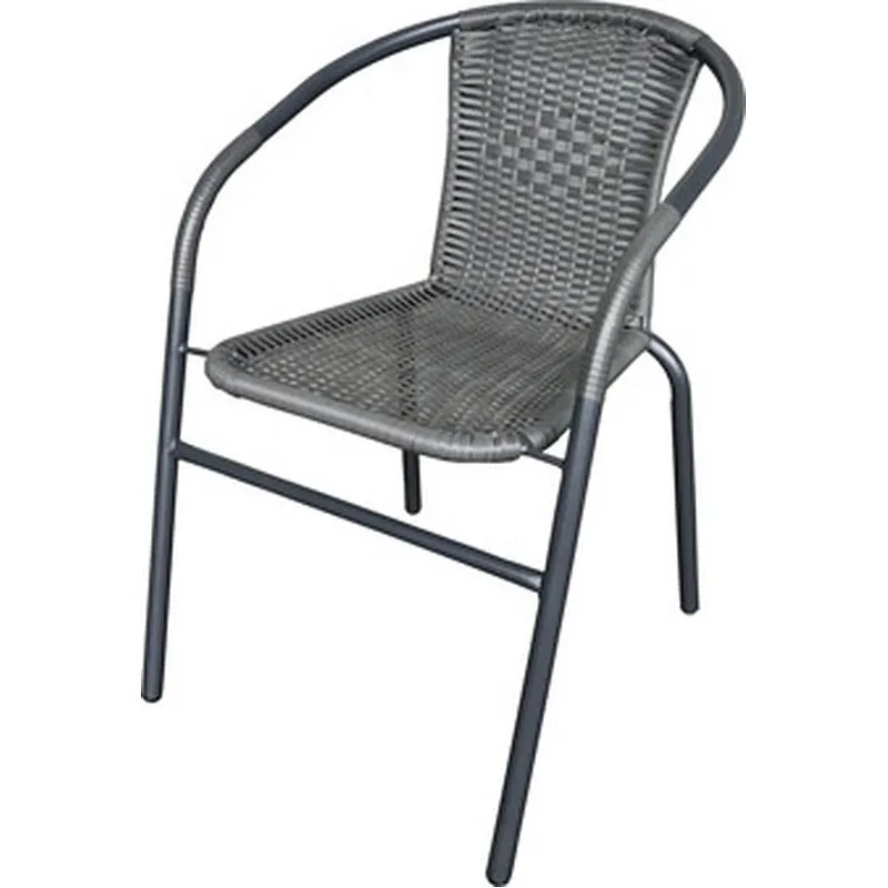 Compra SILLA ACERO RATAN SINTETICO GRIS ANTRACITA IMPORT 801234-ART-004/67046 al mejor precio