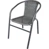Compra SILLA ACERO RATAN SINTETICO GRIS ANTRACITA IMPORT 801234-ART-004/67046 al mejor precio
