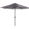 Compra PARASOL ALUMINIO INCLINABLE ANTRACITA 3 M TUBO 48 MM CON MANIVELA IMPORT 165527A al mejor precio