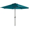 Compra PARASOL ALUMINIO INCLINABLE AZUL VERDOSO 3 M TUBO 48 MM CON MANIVELA IMPORT 165527G al mejor precio
