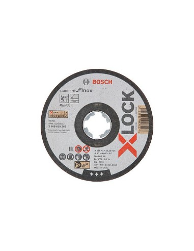 Compra Disco corte inox xlock 10 uds diámetro 125 x 1 mm BOSCH PROFESIONAL 2608619267 al mejor precio