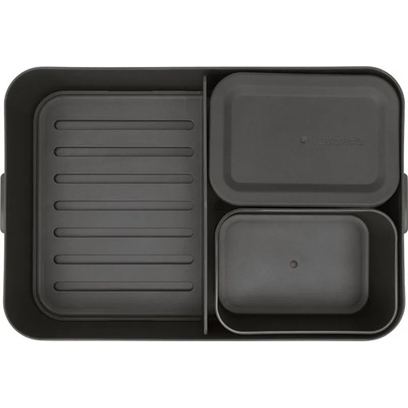 Compra CONTENEDOR DE ALIMENTOS GRANDE CON DIVISIONES GRIS OSCURO BRABANTIA 203480 al mejor precio