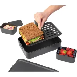 Compra CONTENEDOR DE ALIMENTOS GRANDE CON DIVISIONES GRIS OSCURO BRABANTIA 203480 al mejor precio