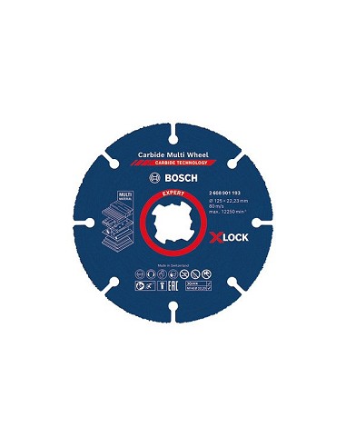 Compra Disco corte multimaterial expert multiwheel x-lock diámetro 125 x 22,23 mm BOSCH PROFESIONAL 2608901193 al mejor precio