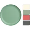 Plato melamina surtido mate gris, verde, coral y c llano 25 cm KOOPMAN 177601390