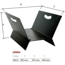 Compra LEÑERO NEGRO FLORES CORTÉS 34616 al mejor precio