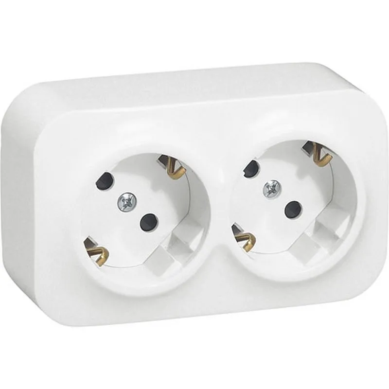 Compra BASE SHUKO DOBLE SUPERFICIE 16A BLANCO IP21 FORIX LEGRAND 782423 al mejor precio