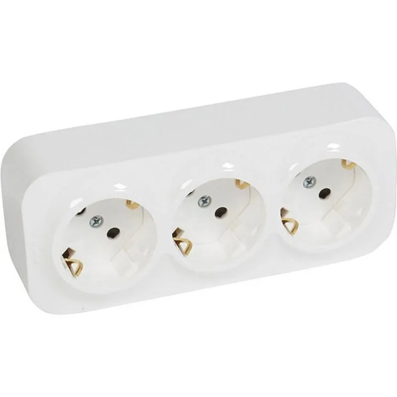 Compra BASE SHUKO TRIPLE SUPERFICIE 16A BLANCO IP21 FORIX LEGRAND 782418 al mejor precio