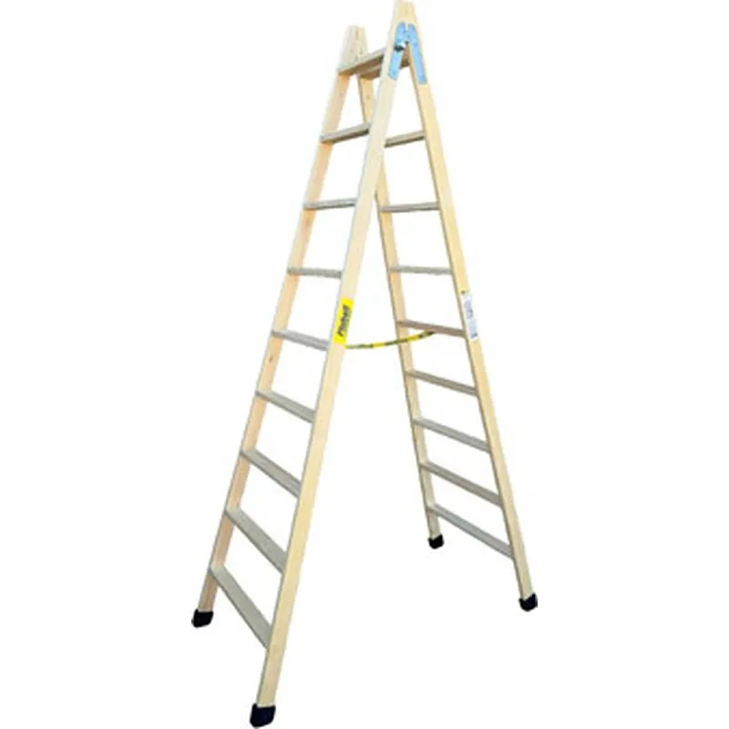 Compra ESCALERA MADERA TIJERA 9+9 PELDAÑOS PLABELL BLD09 al mejor precio