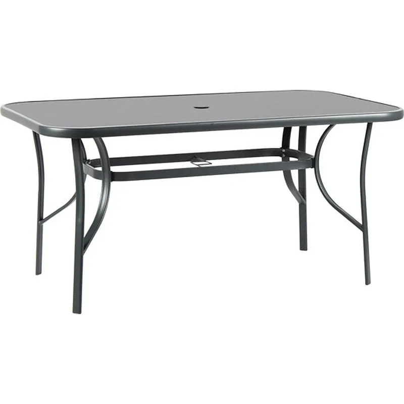 Compra MESA RECTANGULAR ACERO CRISTAL 150 X 90 CM IMPORT SC-094 al mejor precio