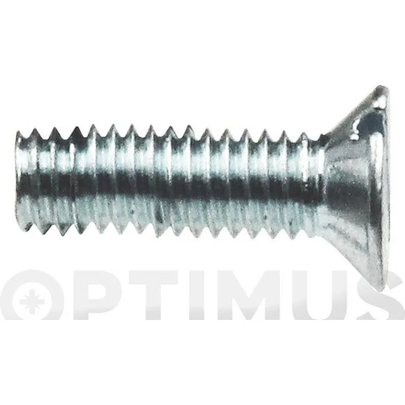 Compra TORNILLO DIN 963 CABEZA PLANA CINCADO M-5 X 8 MM 2000UDS HISPANOX 16064 al mejor precio