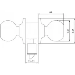 Compra POMO CERRADURA BOLA 3900 ENTRADA 3900/60-70/LP TESA 3900U0LP al mejor precio