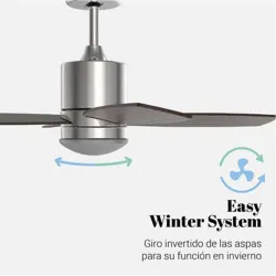 Compra VENTILADOR TECHO MIDI 4048X 55W 122 CM INOX/NEGRO LUZ LED UNIVERSAL BLUE 271-UVT1319-21 al mejor precio