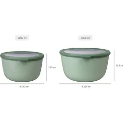 Compra BOTE DE COCINA CIRCULAR REDONDO 2000 ML - NORDIC SAGE 202 X 192 X 115 MM KOOK TIME 106214094700 al mejor precio