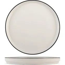 Compra VAJILLA 12PZ PORCELANA ESSENCE BLANCA VIVO NEGRO NON 9786200 al mejor precio