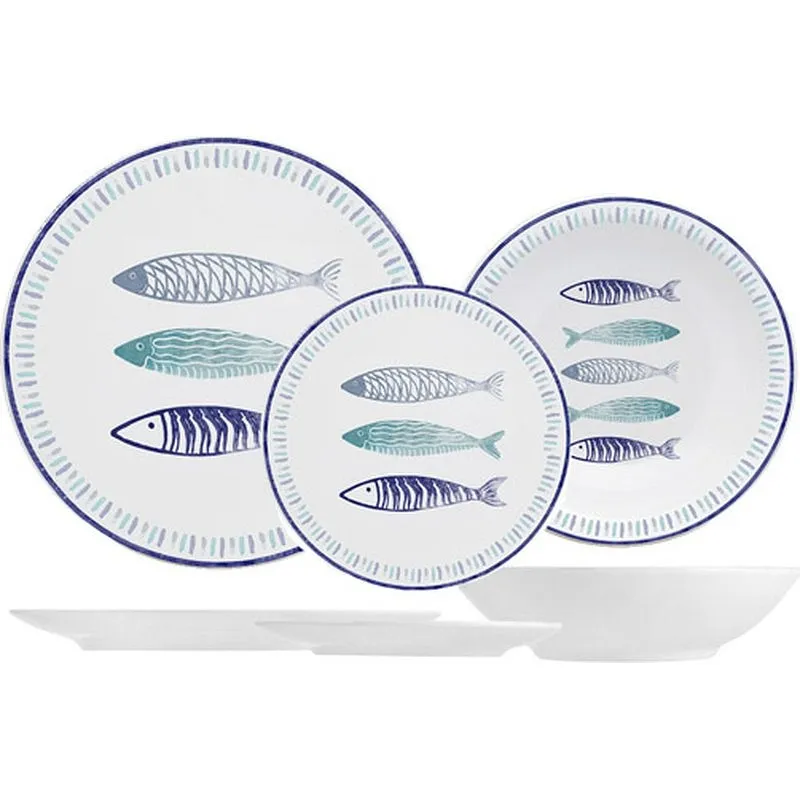 Compra VAJILLA 18PZS COUPE PORCELANA SARDINAS NON 4666000 al mejor precio