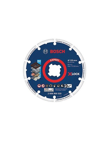 Compra Disco diamante segmentado x-lock expert diámetro 125 mm BOSCH PROFESIONAL 2608900533 al mejor precio