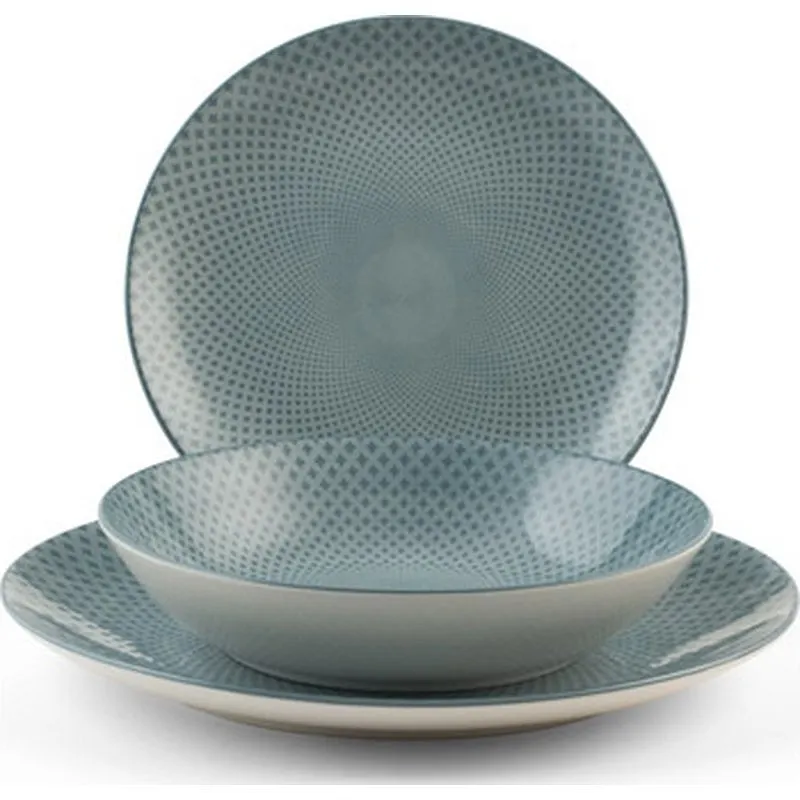 Compra VAJILLA 18PZS PORCELANA COUPE AURORA AZUL NON 9242517 al mejor precio