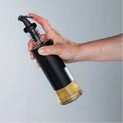 Compra ACEITERA VIDRIO/ACERO INOX BOGA NEGRO diametro6X25CM WENKO 55019100 al mejor precio