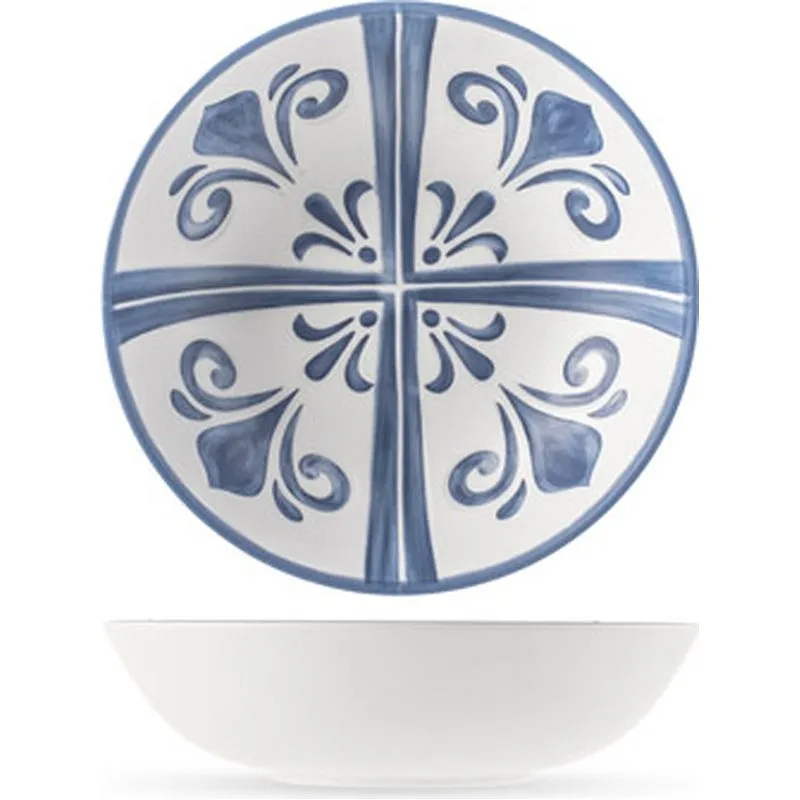 Compra PLATO MELAMINA AZULEJO BLANCO-AZUL diametro 19CM HONDO NON 9247602 al mejor precio