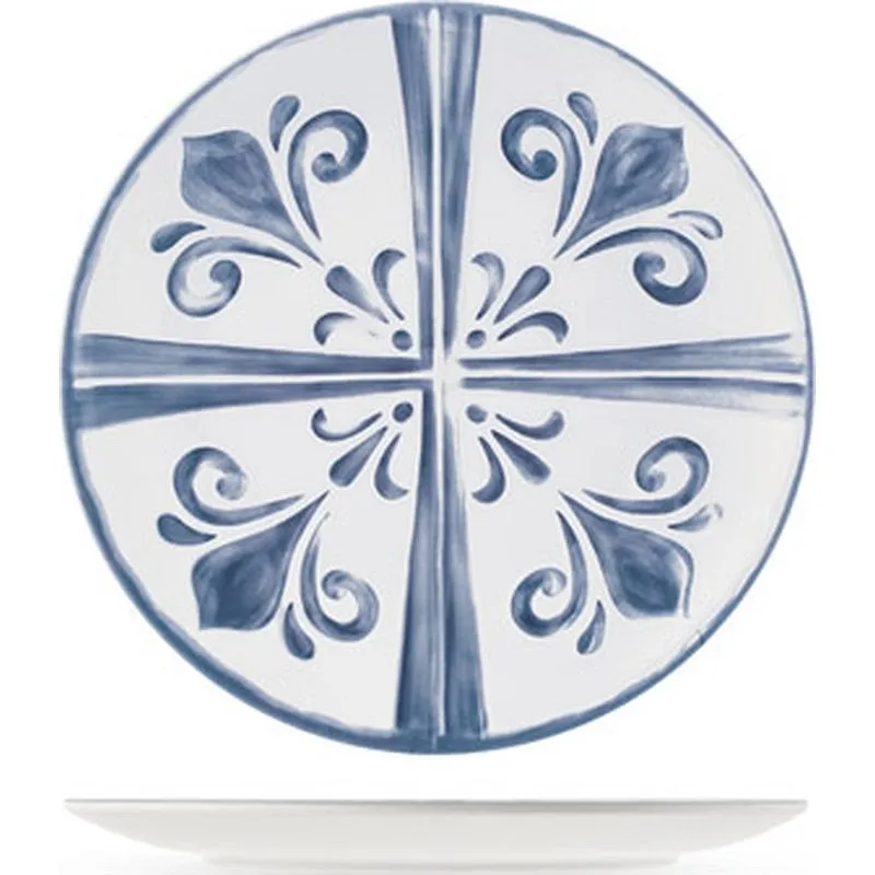 Compra PLATO MELAMINA AZULEJO BLANCO-AZUL diametro 23CM POSTRE NON 9247603 al mejor precio