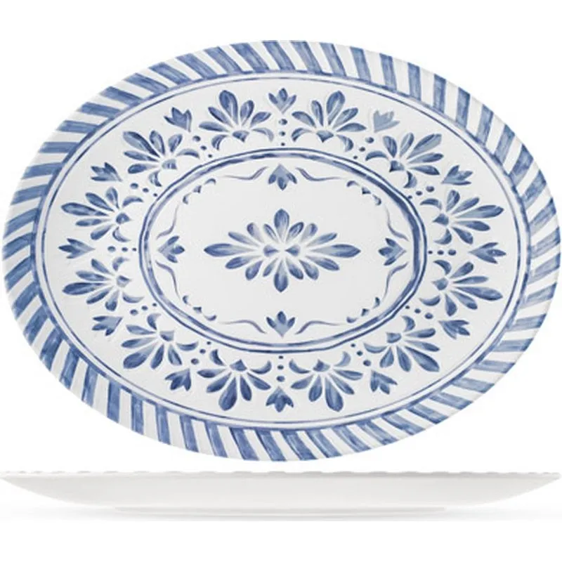 Compra BANDEJA MELAMINA AZULEJO OVAL 35X26CM NON 9247626 al mejor precio