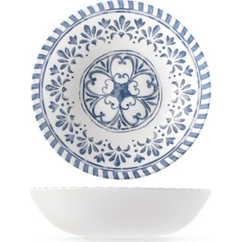 Compra ENSALADERA MELAMINA AZULEJO BLANCO AZUL 28CM NON 9247645 al mejor precio