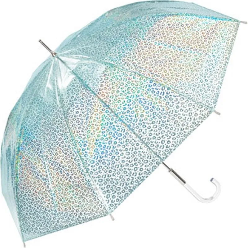 Compra PARAGUAS TRANSPARENTE AUTO BRILLO ANIMAL PRINT 61/8- diametro98CM CUATRO GOTAS 40964 al mejor precio