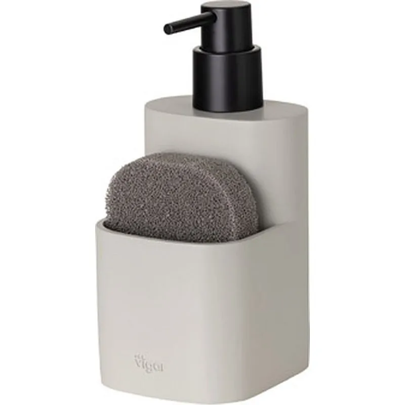 Compra DOSIFICADOR JABON COCINA CON ESTROPAJO POCKET BEIGE VIGAR 11929 al mejor precio