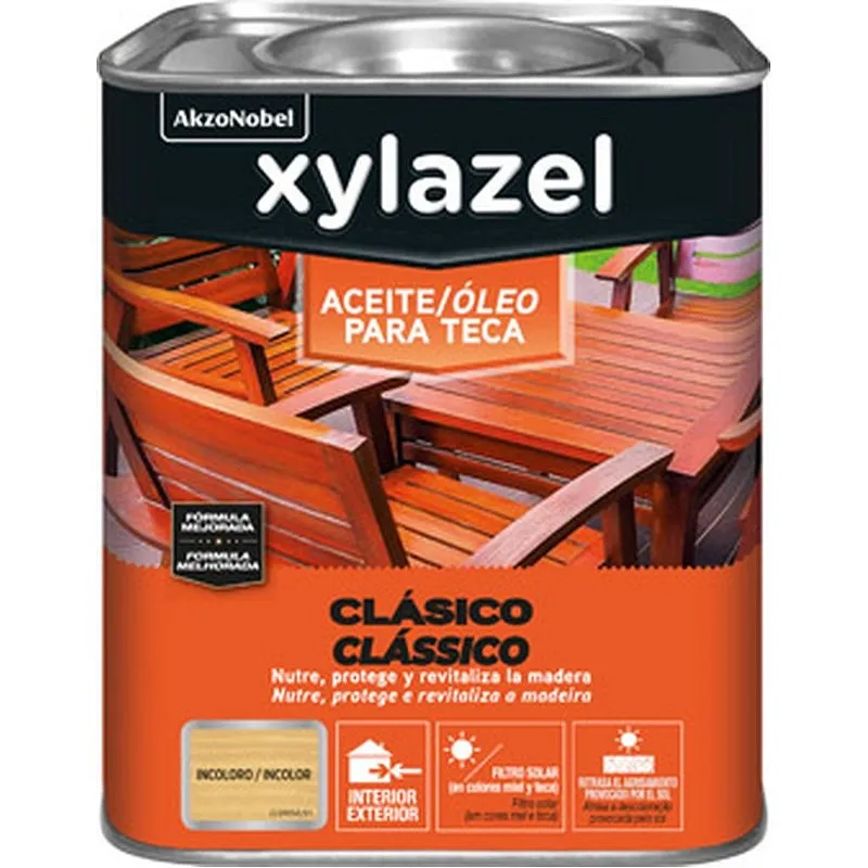 Compra ACEITE TECA CLASICO 5 L INCOLORO XYLAZEL 5833829 al mejor precio
