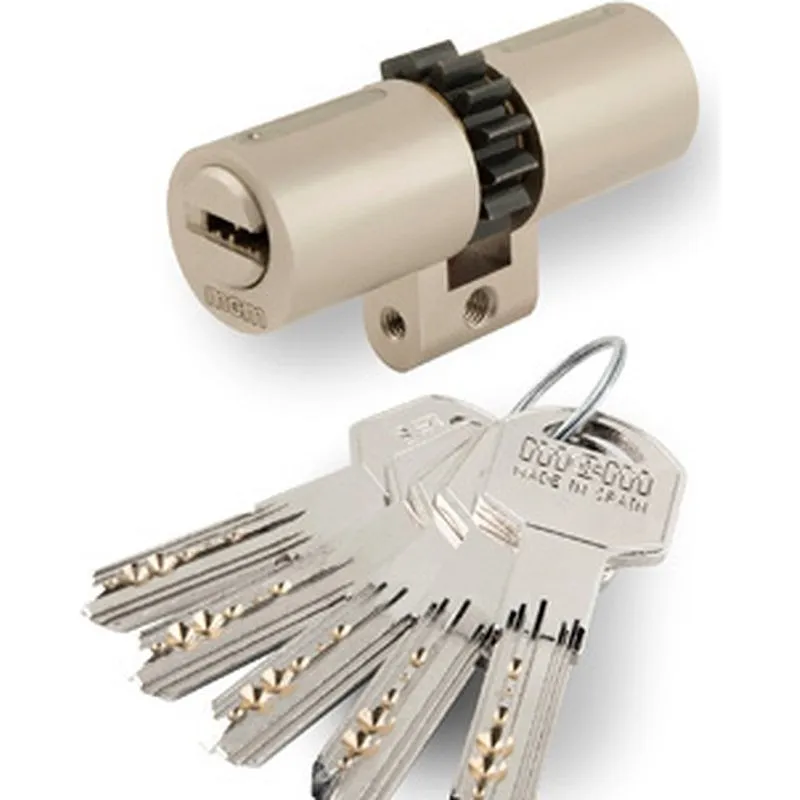 Compra CILINDRO PERFIL SUIZO SPR CORONA 14 DIENTES 33-33 NIQUEL, 5 LLAVES MCM SPR14N:33-33 al mejor precio