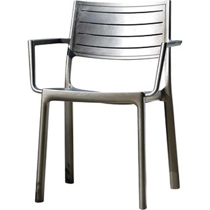 Compra SILLON RESINA METALINE GRIS METAL KETER 247276 al mejor precio