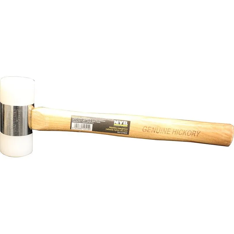 Compra MARTILLO CABEZA NYLON 45 MM MANGO MADERA NIVEL NV127843 al mejor precio