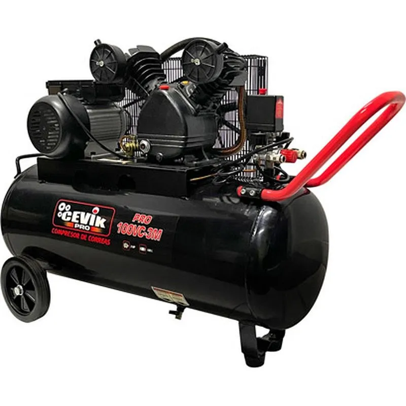 Compra COMPRESOR CORREAS 100 LT 3HP V MONOFASICO 230V CA-PRO100VC-3M al mejor precio