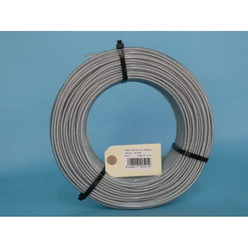 Compra CABLE ACERO GALVANIZADO RECUBIERTO DE PVC ROLLO 100 M diametro3 X 5 (6 X 7) +1 ALMA METAL CURSOL 16028008 al mejor precio