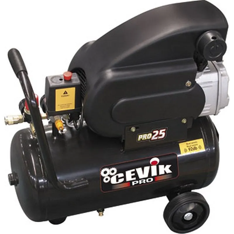 Compra COMPRESOR ACEITE 2 HP 8 BAR NEGRO 25 LITROS PRO2 CEVIK PRO CA-PRO25 al mejor precio