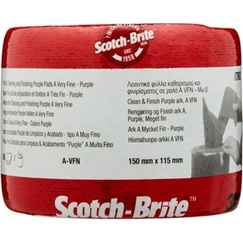 Compra ESTROPAJO FIBRA CLEAN & FINISH PRECORTADO 15 M SCOTCH-BRITE 7100182457 al mejor precio