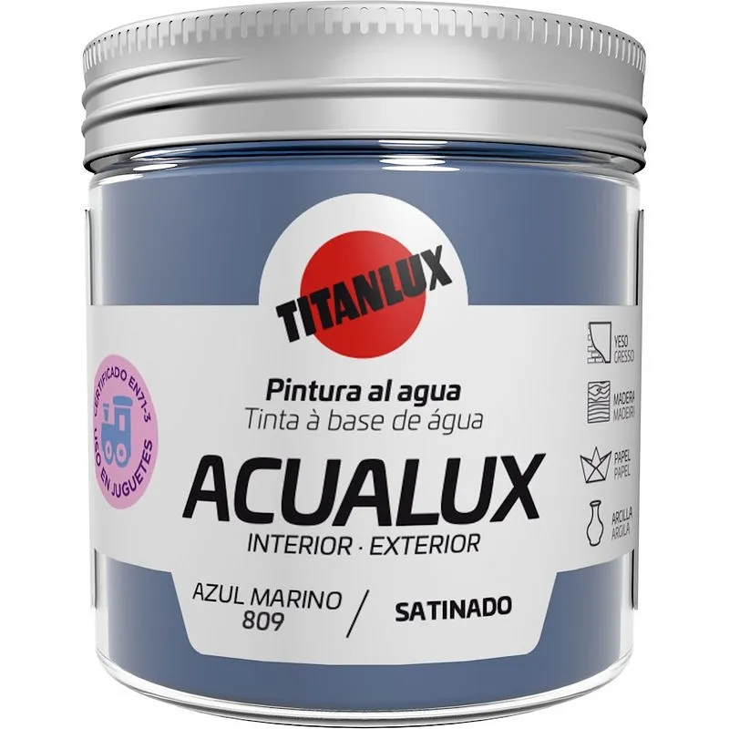 Compra PINTURA AL AGUA MANUALIDADES ACUALUX SATINADO 75 ML AZUL MARINO TITANLUX J11080975/5699579 al mejor precio
